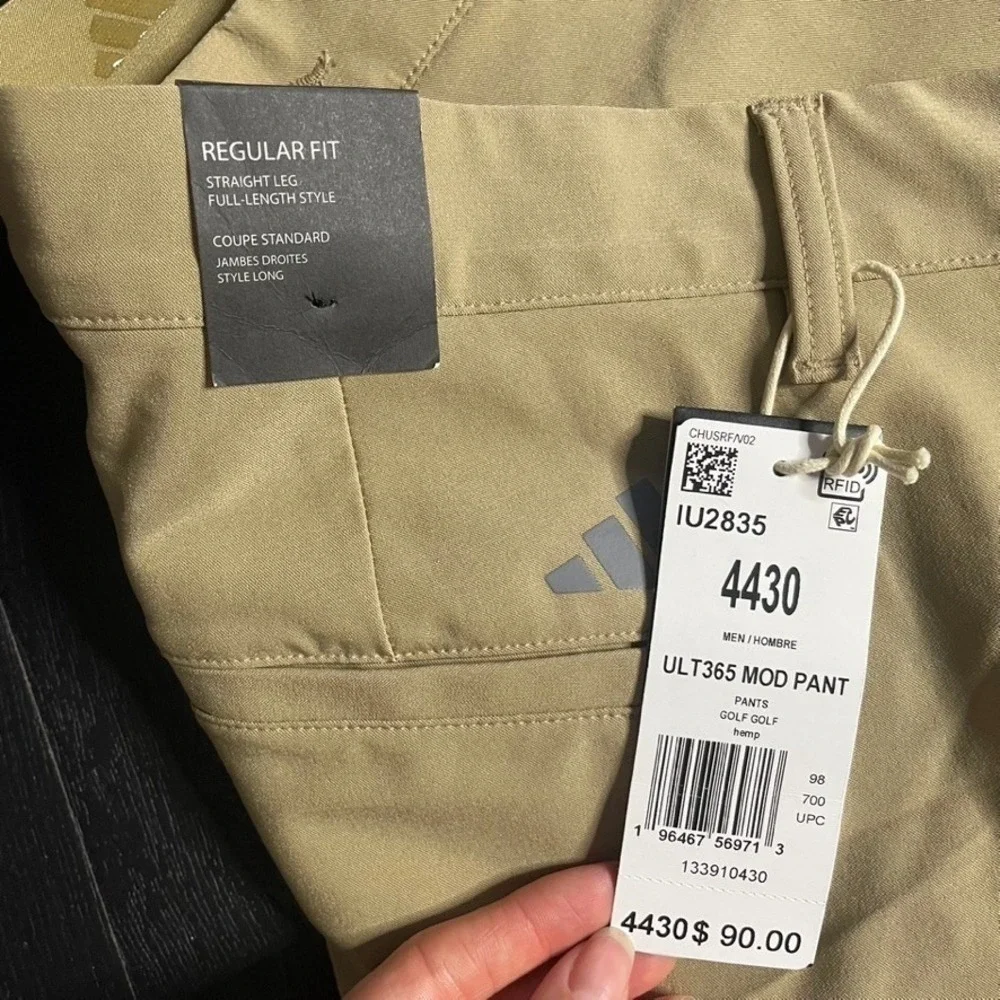 Adidas Mens Ult365 Pant‎ Golf Chinos Khaki Regular Fit Straight Leg 44x30 New